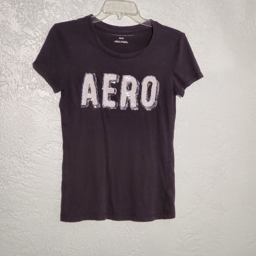 AEROPOSTALE MEDIUM SEQUIN SHORT SLEEVE T-SHIRT